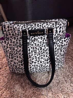 White Elm Black & White Leopard Print Tote Bag